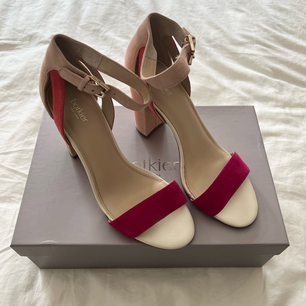 Botkier Suede Colorblock 3.5” Block Heels